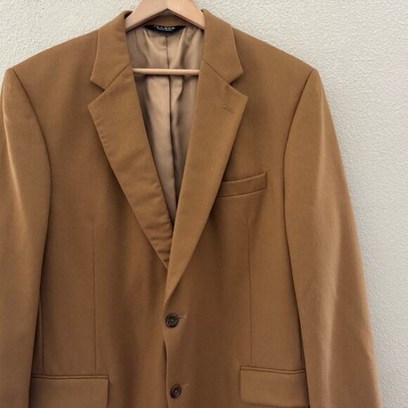 Jos A Bank 100% Cashmere Sport Coat Blazer Jacket Camel Tan Classic Preppy 44 LG - Picture 9 of 16